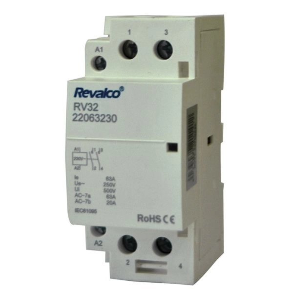 Contactor modular Revalco 2P 63A 230V 2NO