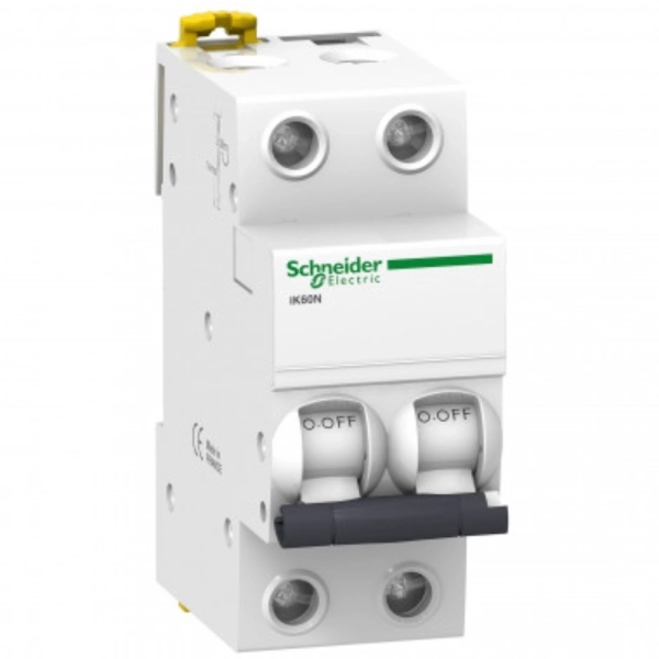 SCHNEIDER Acti 9 Interruptor Automatico Magnetotérmico iK60N 6kA, curva C, 2 polos 25A-A9K17225