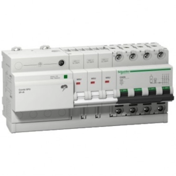 SCHNEIDER Acti 9 Limitador Sobretensiones transitorias y permanentes e IGA Combi SPU 3P+N 25A-16305